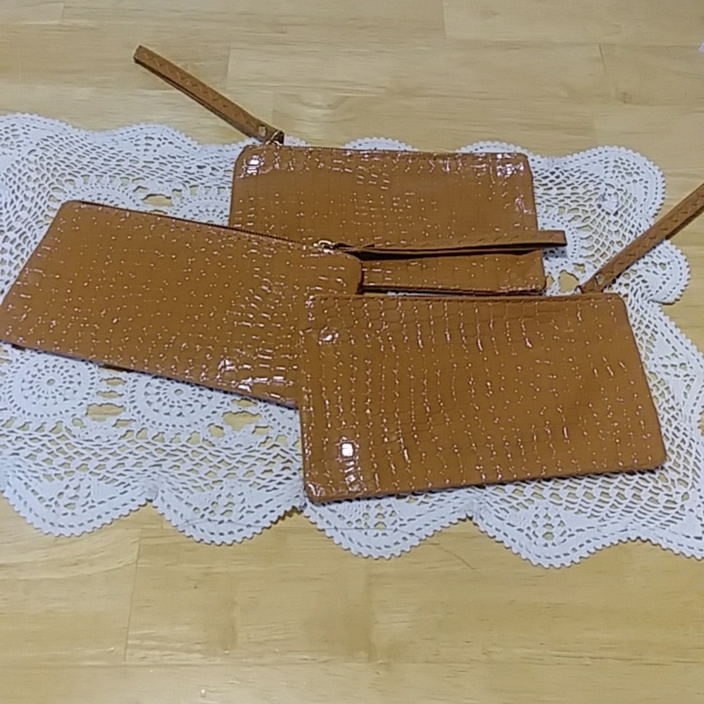 Patent Leather Make up / toiletry bags, new